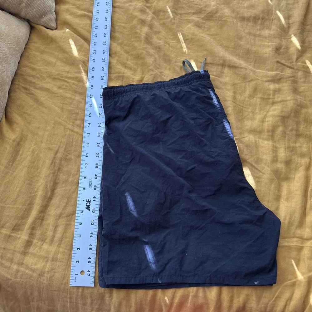 Big Dogs‎ Shorts Mens XL Blue Swim Trunks Drawstring Mesh Lined Stripe Logo